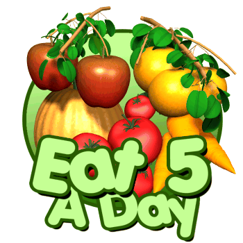 5 a day food color clipart