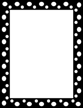 Polka Dot Frame Border Clipart