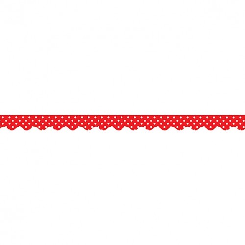 Red polka dot border clip art