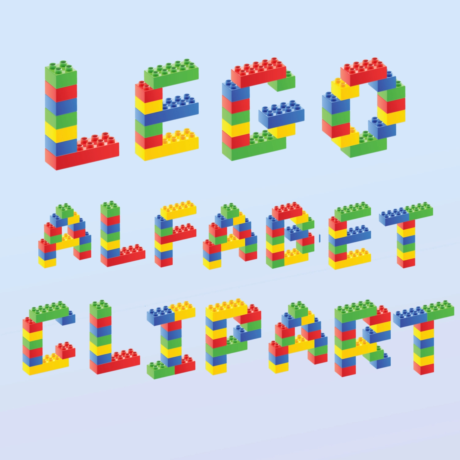 Lego Alphabet Clipart