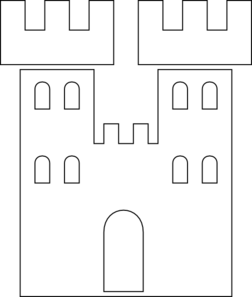 Castle outline clip art