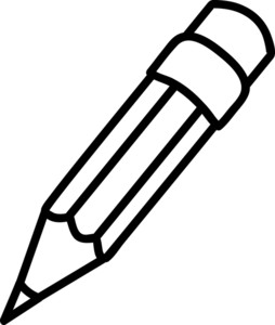 Pencil Writing Clipart Black And White