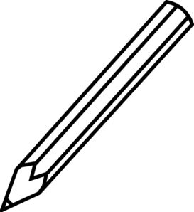 Free black and white pencil clip art