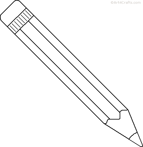 Black And White Clipart Of Pencil