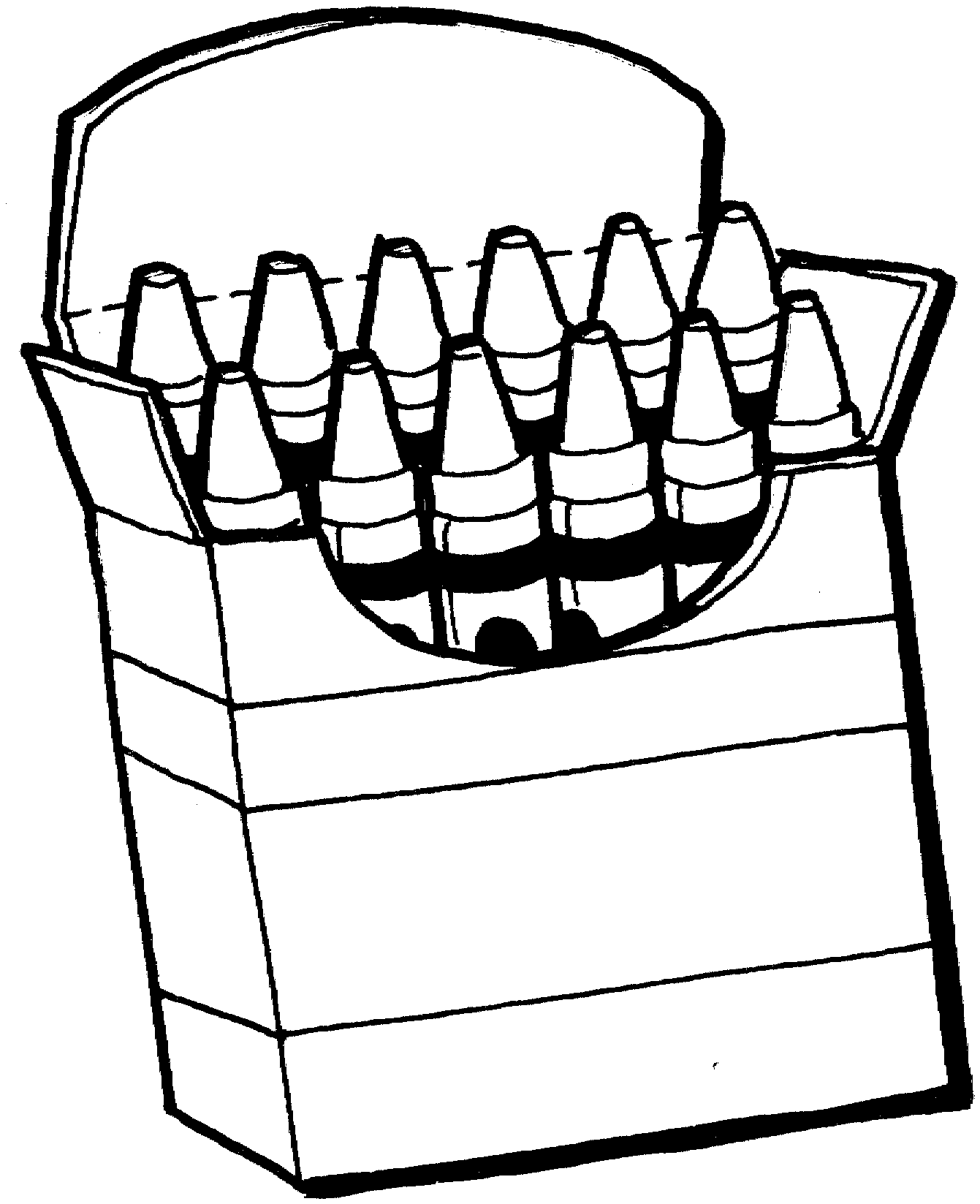 Colored Pencils Clipart Black And White