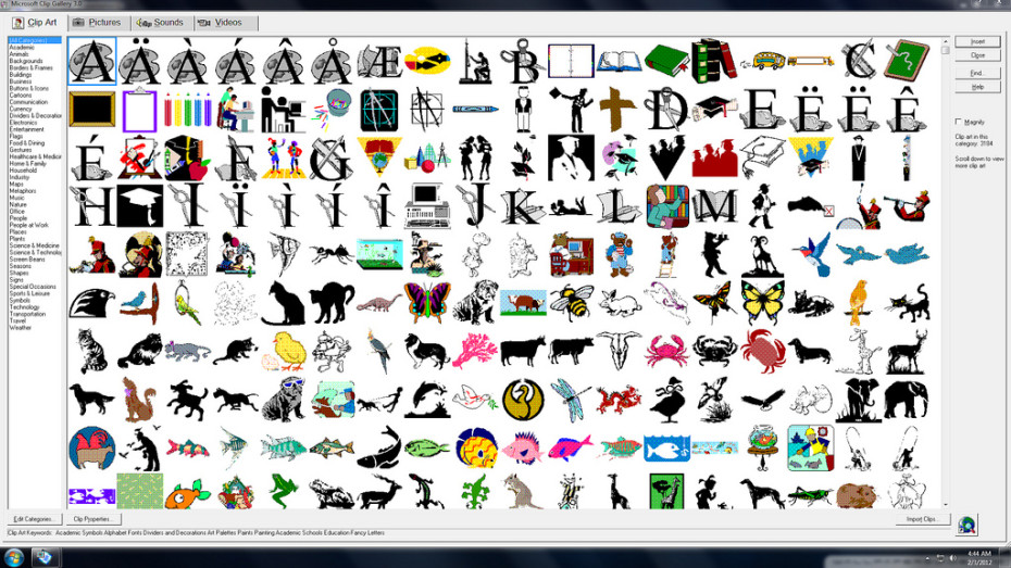 Meaning of clipart in microsoft word