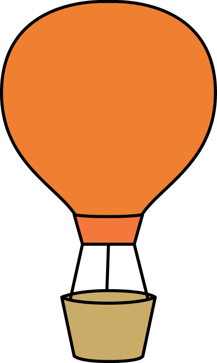 Orange Hot Air Balloon Clip Art