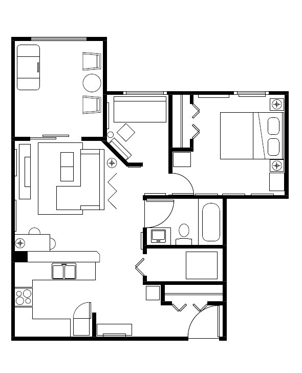 large house layout clipart