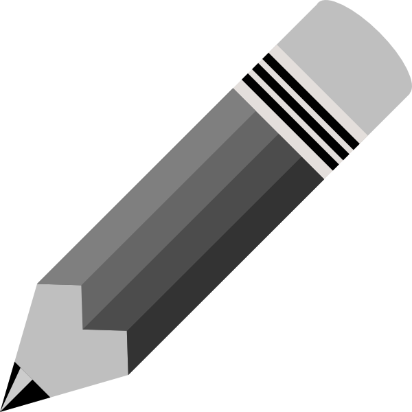 Black and white clipart pencil