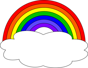 Rainbow cloud clipart