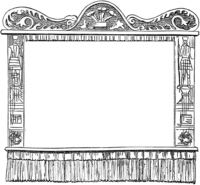 Stage Black And White Clipart