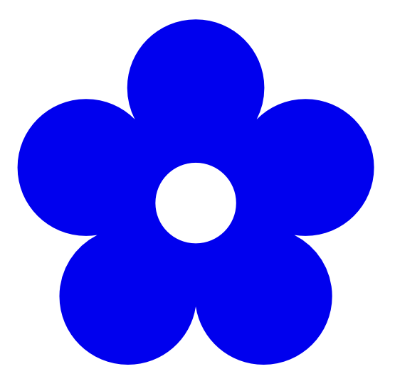 Blue Rose Flower Clipart