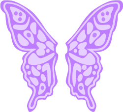 Purple and Lavender Fairy Wings Clip Art