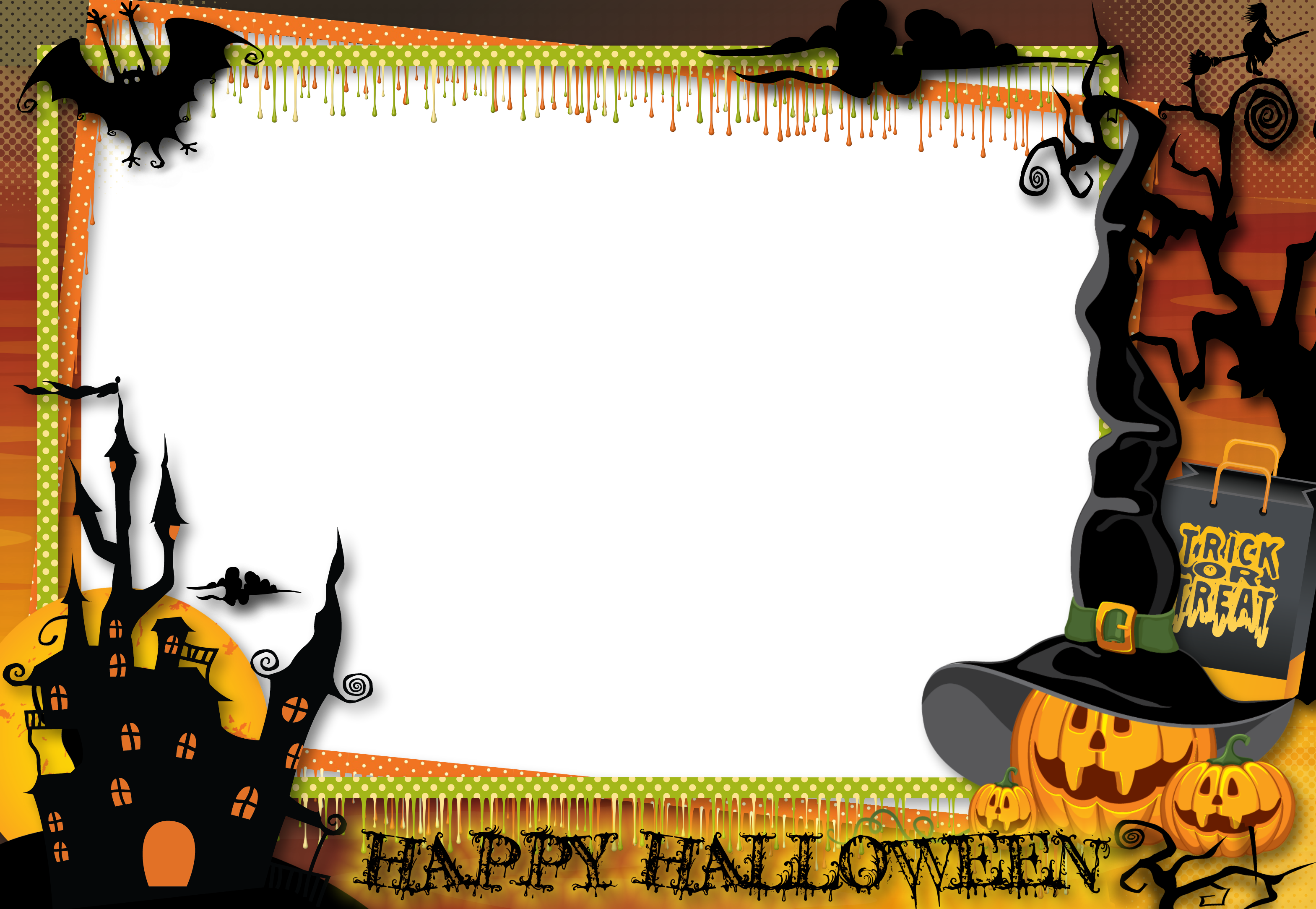 Halloween Transparent Large PNG Photo Frame