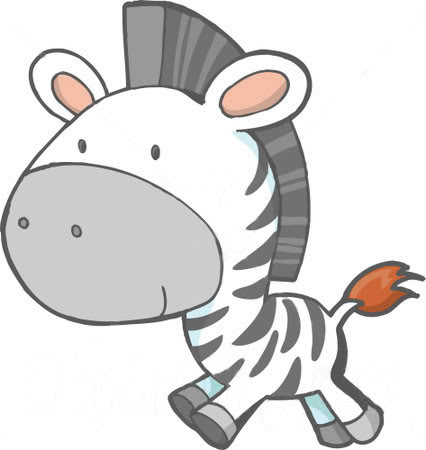 Cute zebra clipart