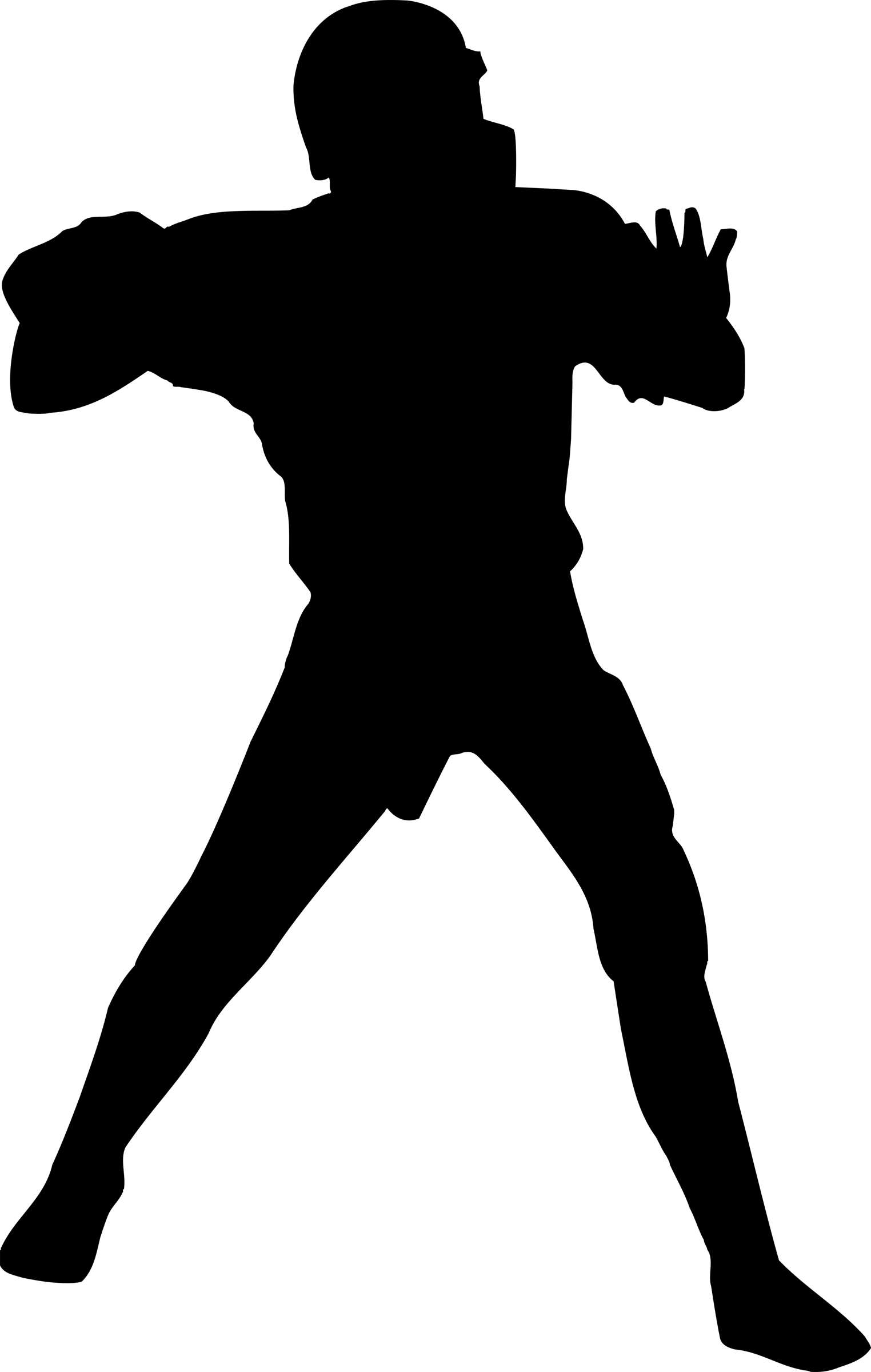 Football quarterback silhouette clipart