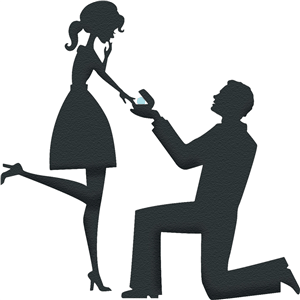 Marriage proposal clipart