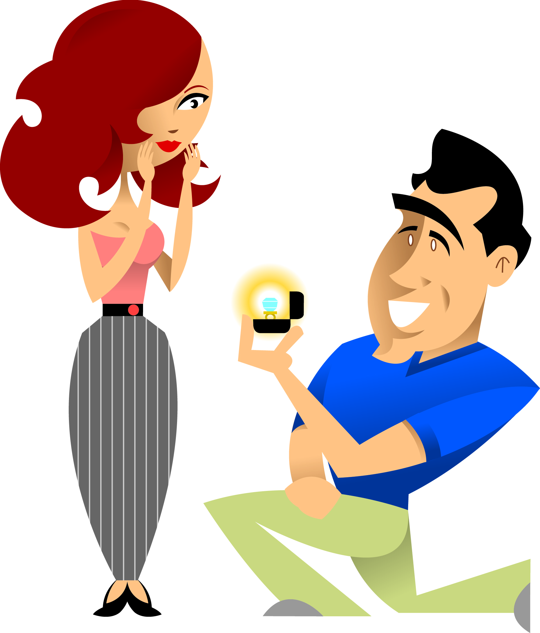 marriage proposal clipart