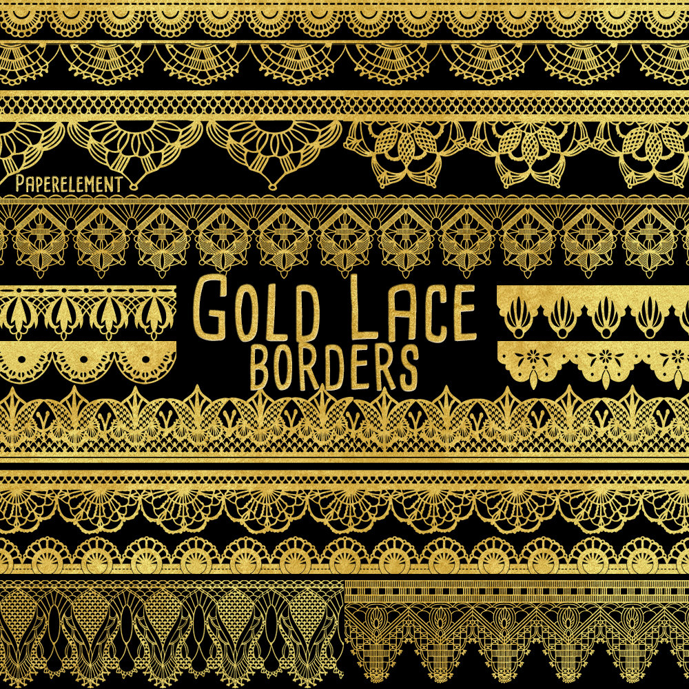 Gold Lace Borders: Gold Border Clipart Gold Lace Trim Golden