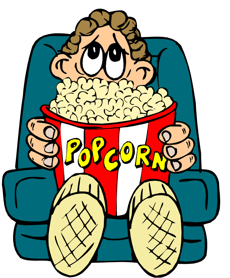 Watch a movie clipart