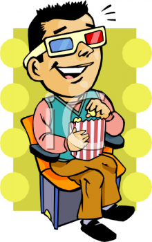 Watch a movie clipart