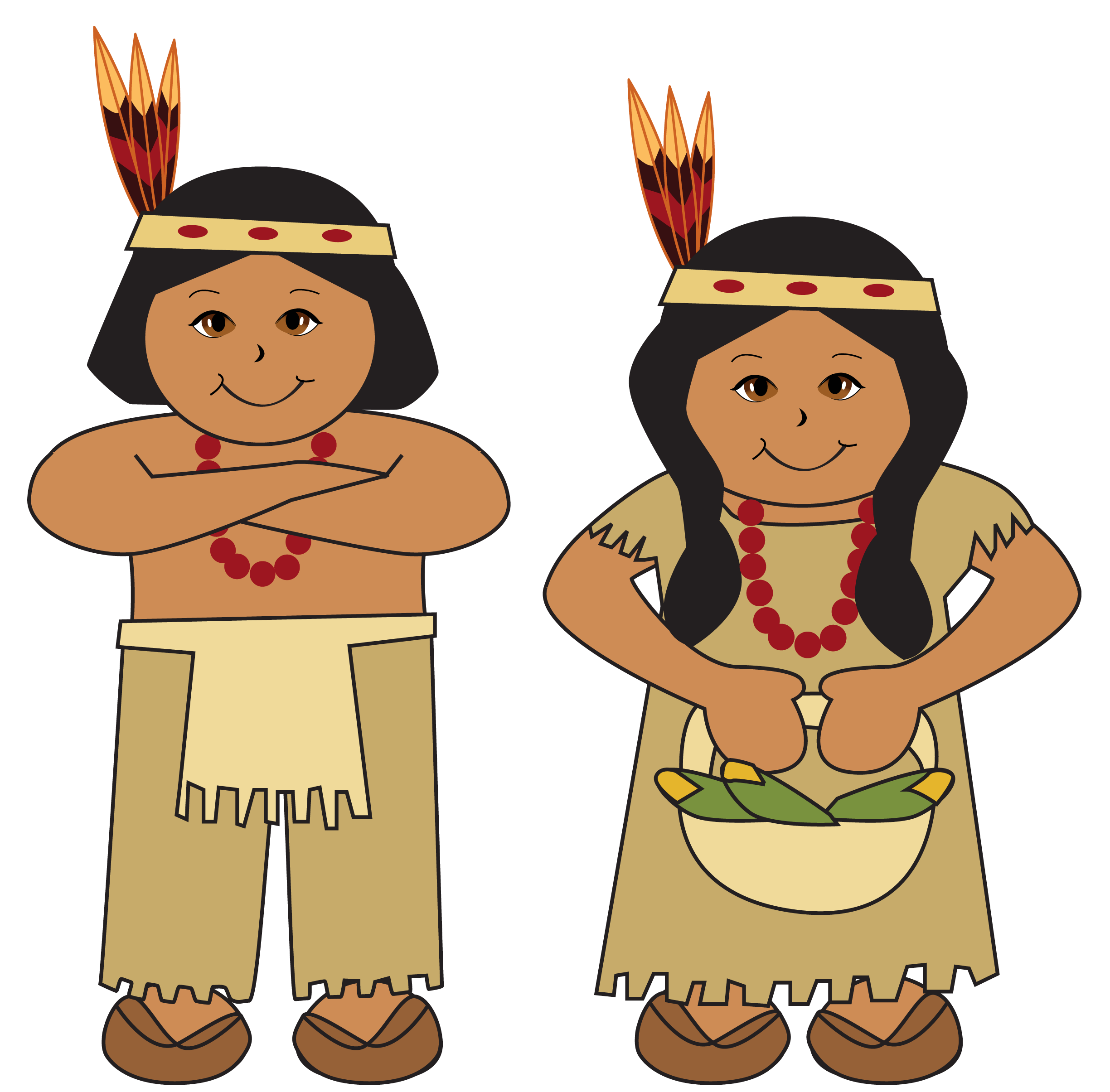 Native american indian native american indian a clip art