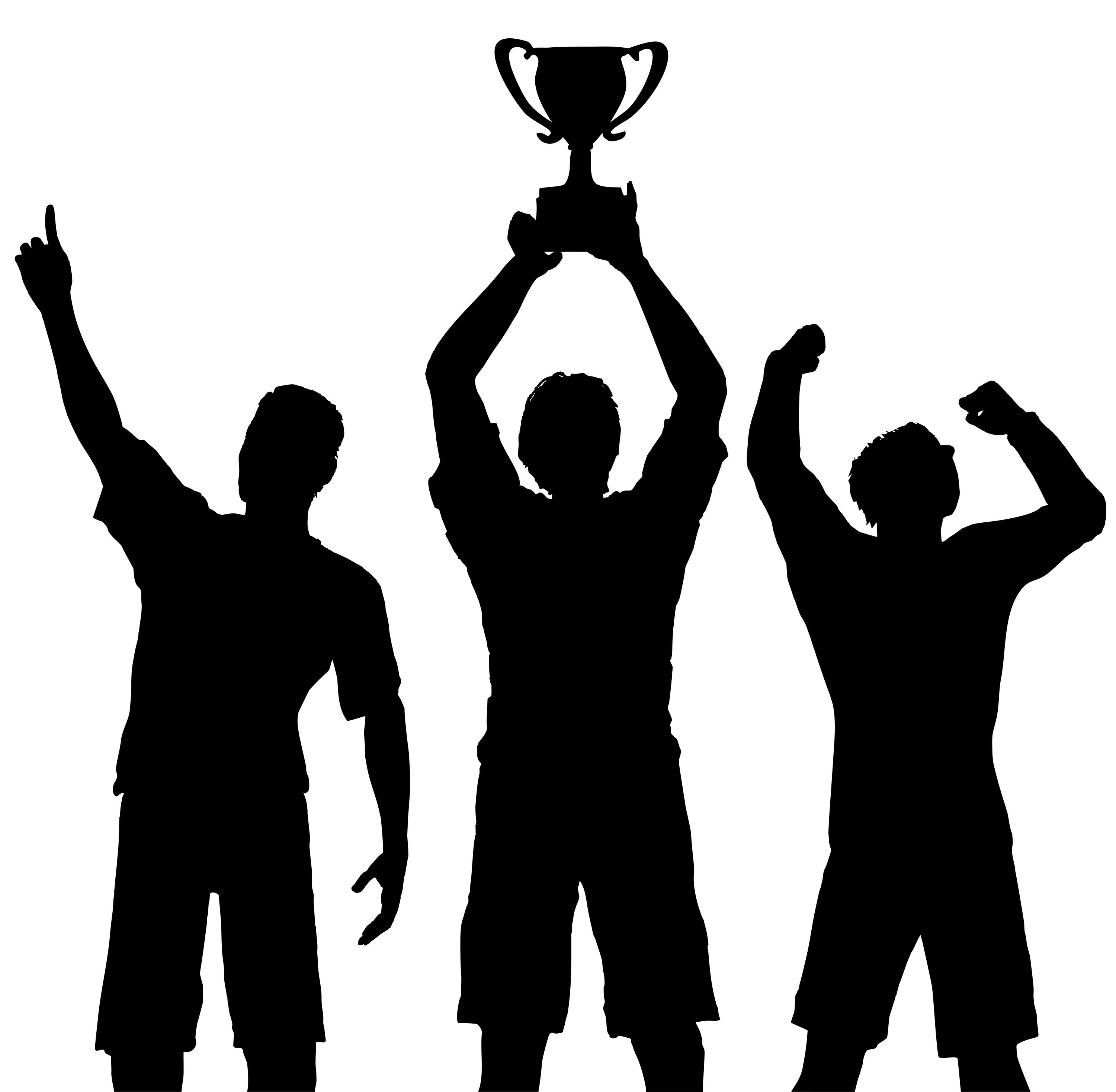 Clipart image of champion kids