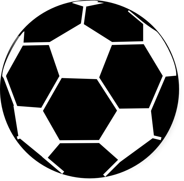 Football Ball Black And White Clipart