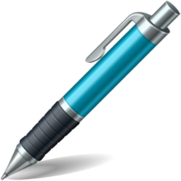 Blue Pen Icon, PNG ClipArt Image
