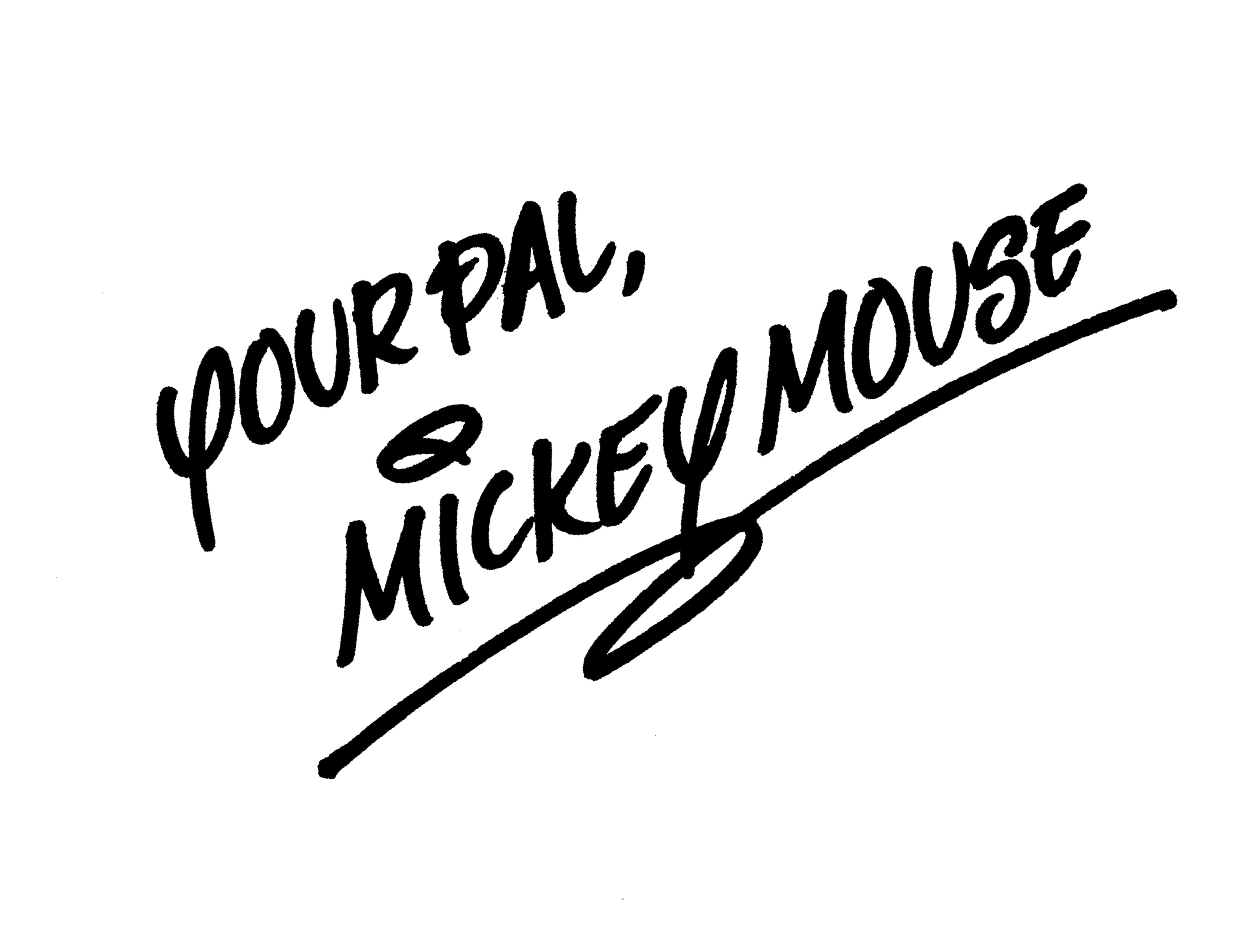 Mickey Mouse Fancy Writing Clip Art Library