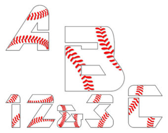 baseball font � Etsy