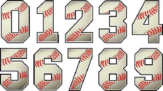 baseball numbers clipart Clip Art Library
