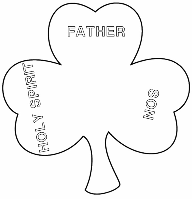 Holy Trinity Shamrock Coloring Page holy trinity sunday