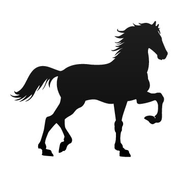 Decal Sticker Horse Mustang Silhouette Jumping Wild West Walking