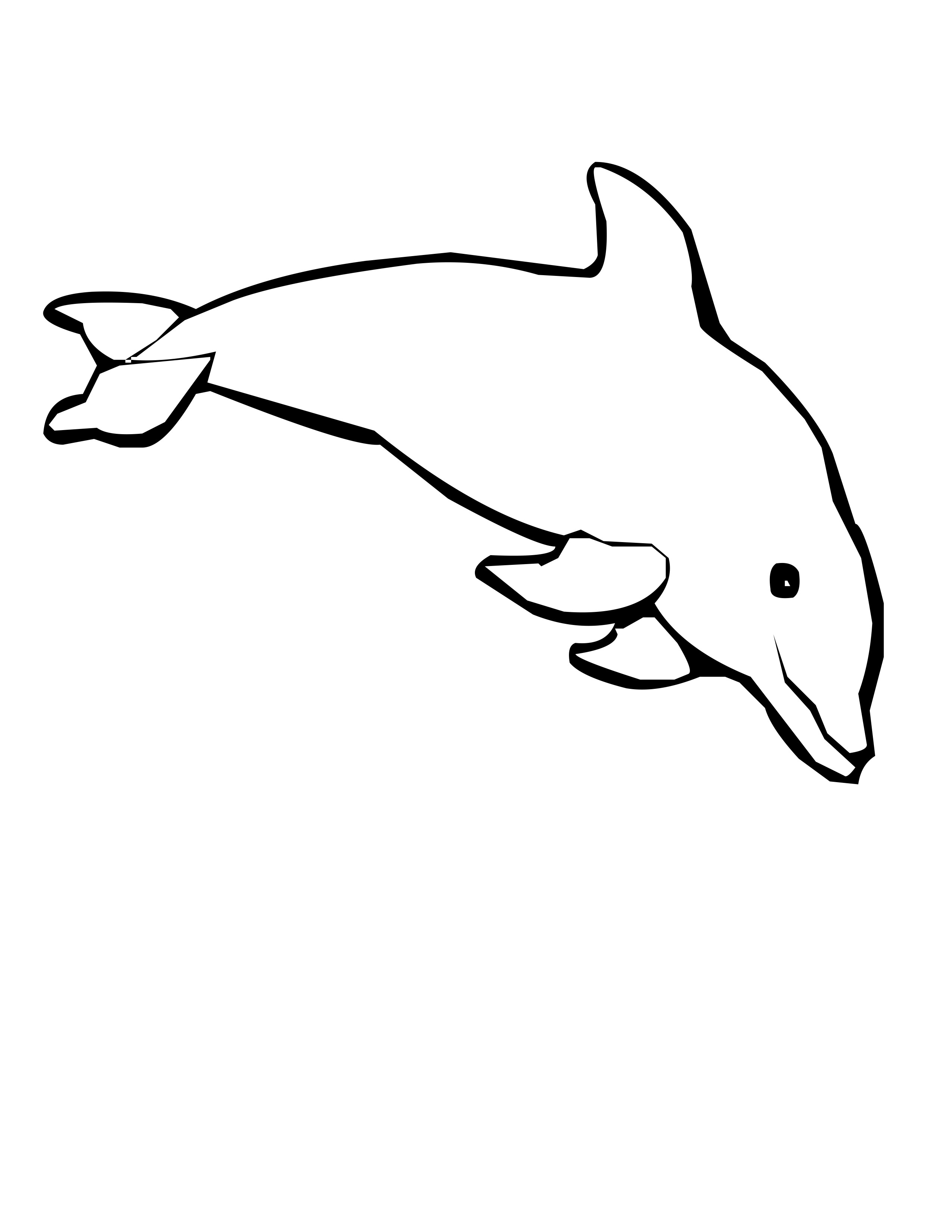 Baby Dolphin Coloring Page