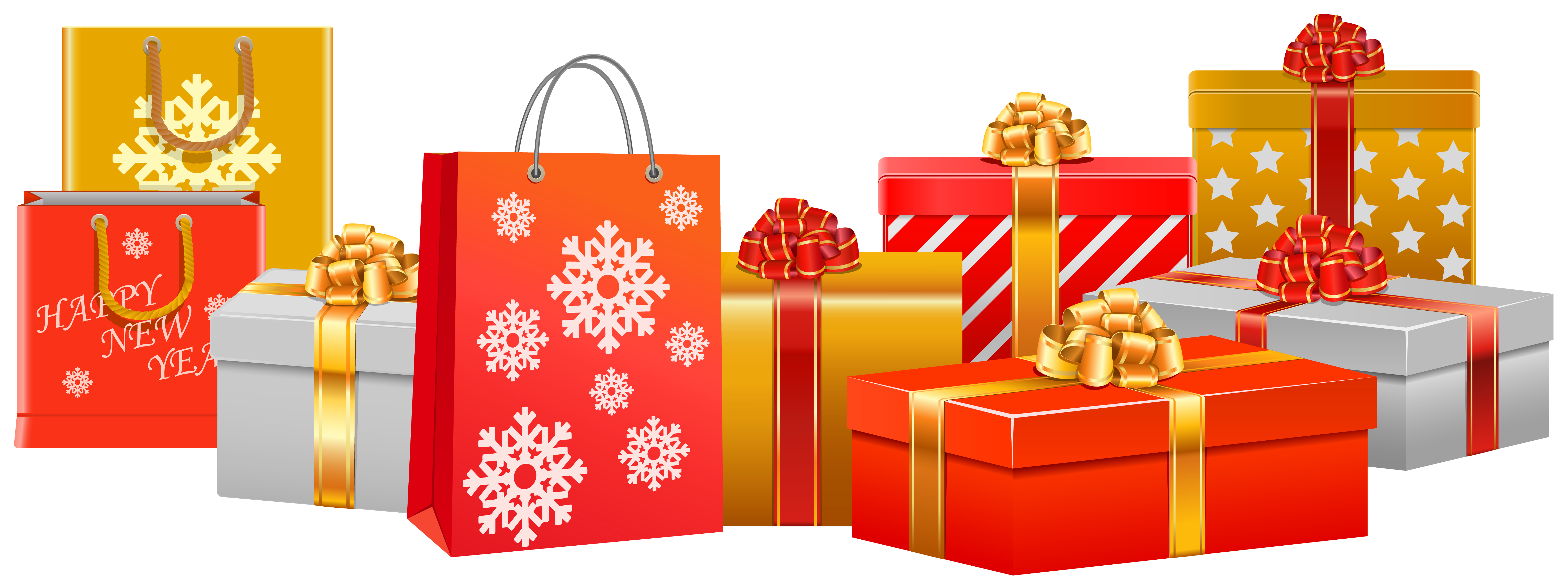 Christmas Gifts PNG Clipart Image
