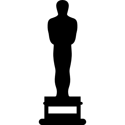 Oscar prize statue silhouette