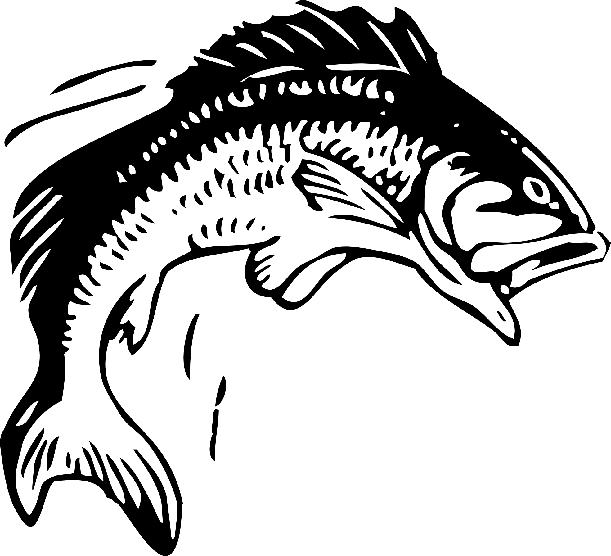 Fish Black And White Clipart