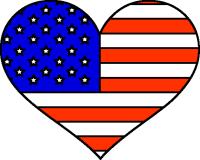 American Flag In Heart