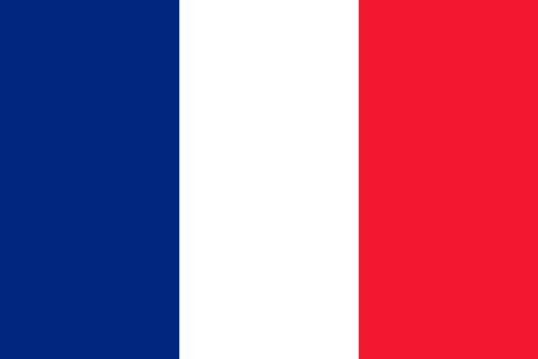 A heart with french flag an the spanish flag clipart
