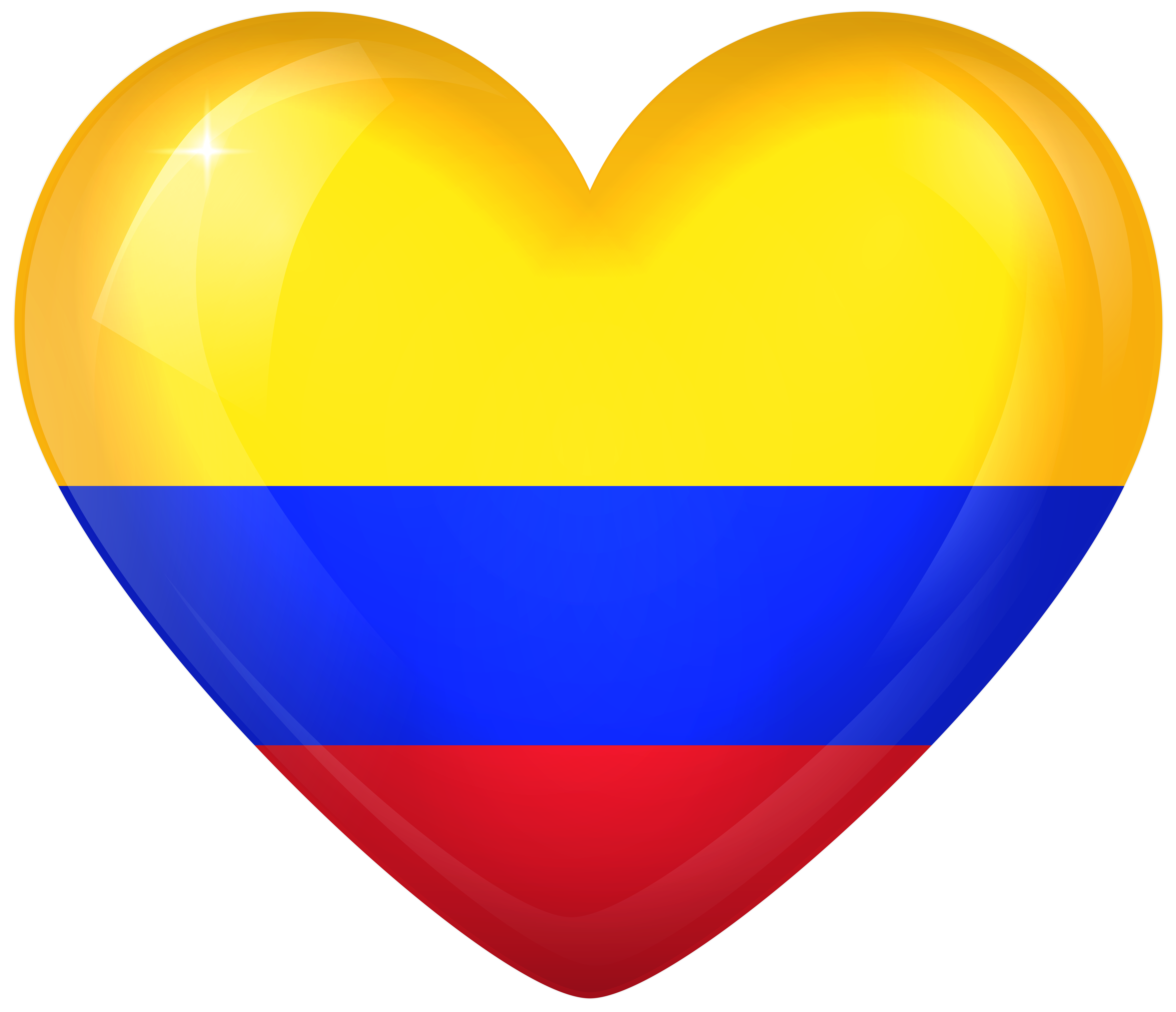 Colombia Large Heart Flag