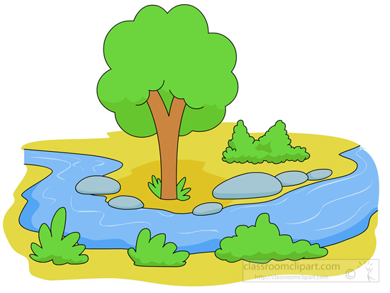 Flowing river clipart free