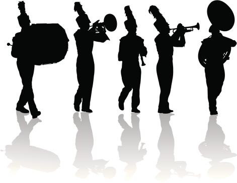 Marching band clipart silhouette drumstick