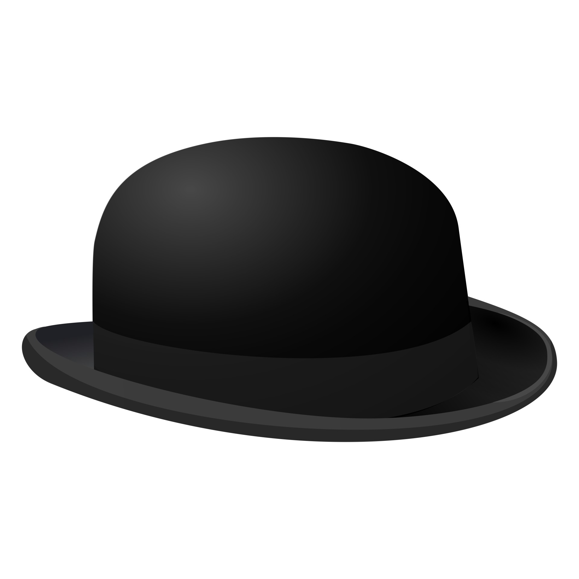 Silhouette Symbol Of Bowler Hat Free Stock Photo