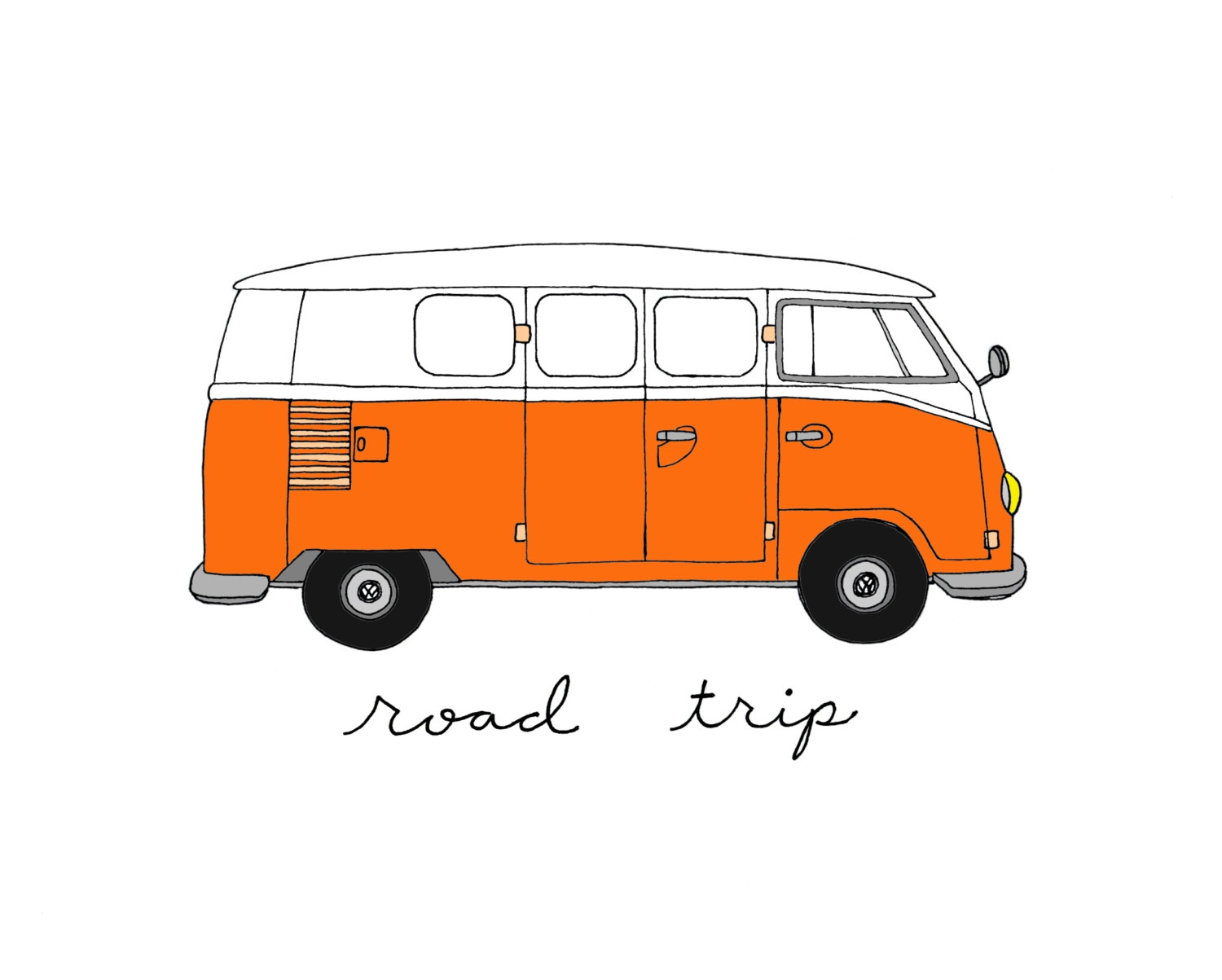 Clip Arts Related To : vw camper van drawing. 