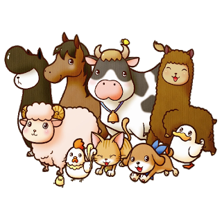 Farm animals cartoon clipart