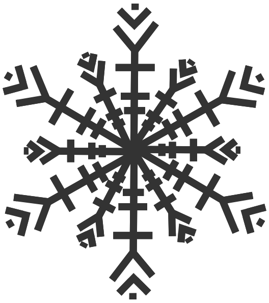 Grey Snowflake Clip Art at Clker