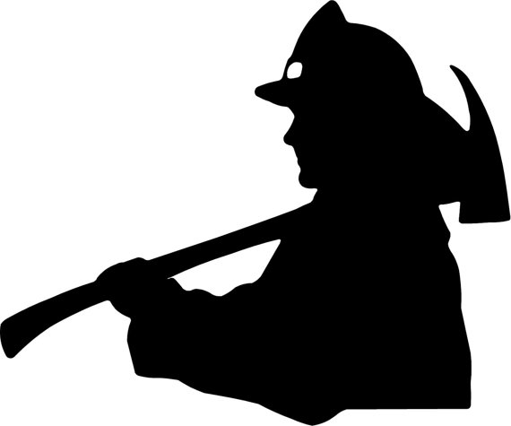 Fireman silhouette clip art