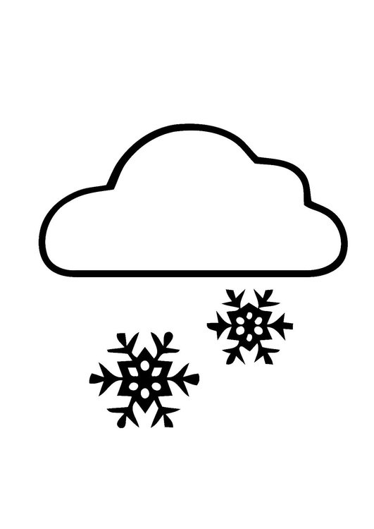 Snowy Weather Clipart Snow Cloud Black And White. Snowjet.co