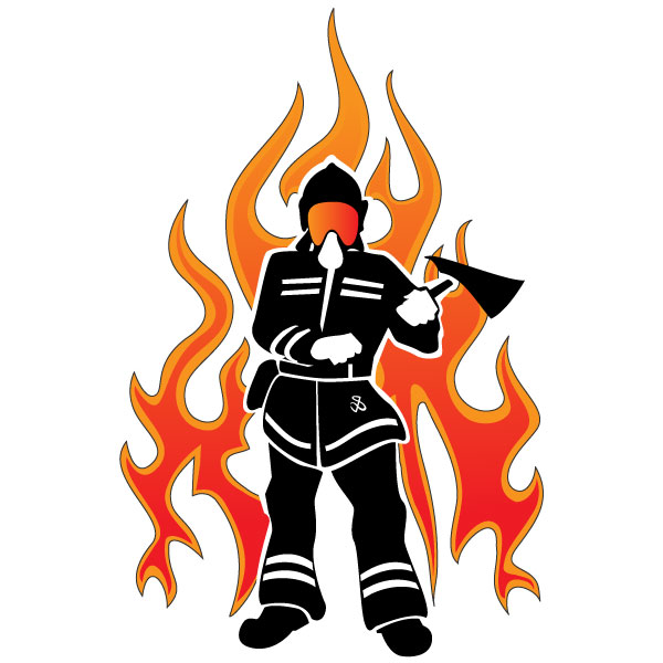 Firefighter Silhouette Clipart